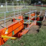 Aluminium Hand Rails attached to LITE guard Super Trench Shields