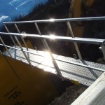 Trench bridge provides safe access to trench shoring