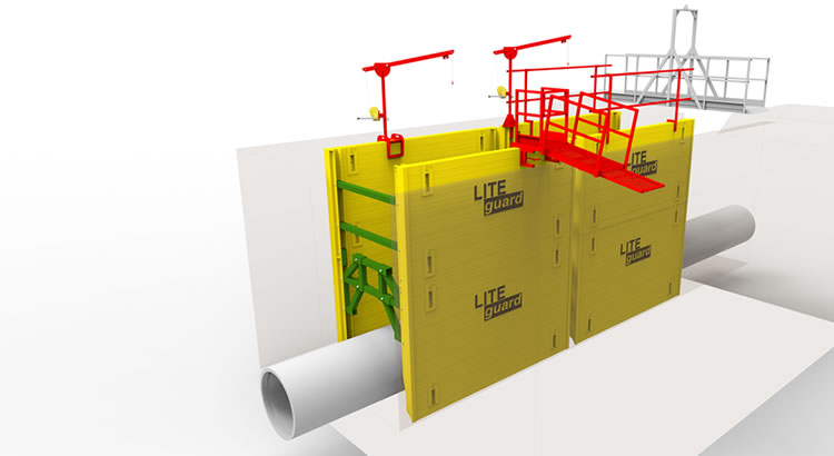 LITE guard Aluminium Trench Shields and Trench Shoring Accessories LITE guard Aluminium Trench Shields and Trench Shoring Accessories