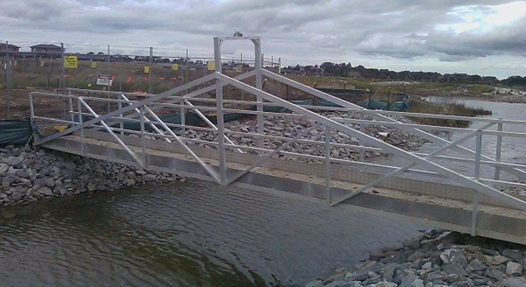 LITE guard aluminium trench bridge spanning water